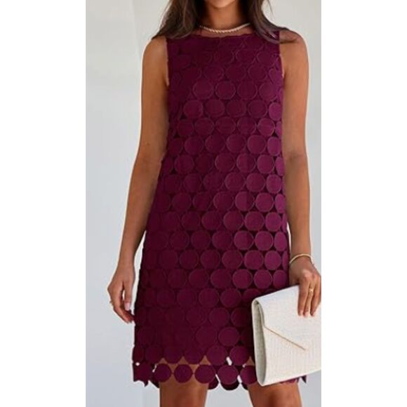 BTFBM Dresses & Skirts - BTFBM Women's Hollow Out Embroidered Tank Dress Size XL Vacation Party Cocktail